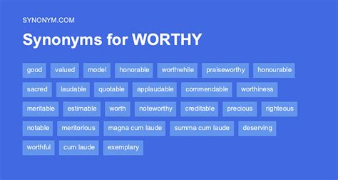 worthwhile synonyms|worthy of respect synonym.